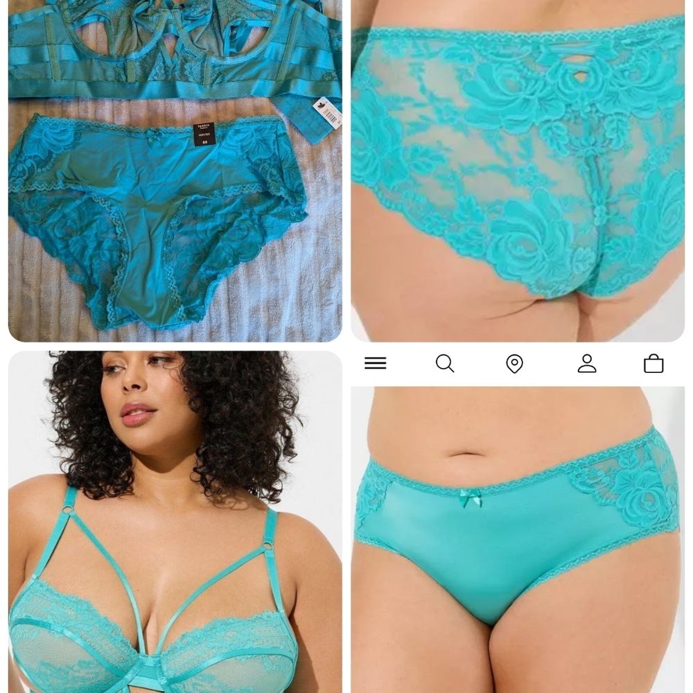 Torrid Teal Bra And Panty Set 00